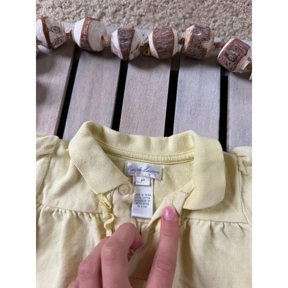Vintage Ralph Lauren Yellow Blue Polo One Piece